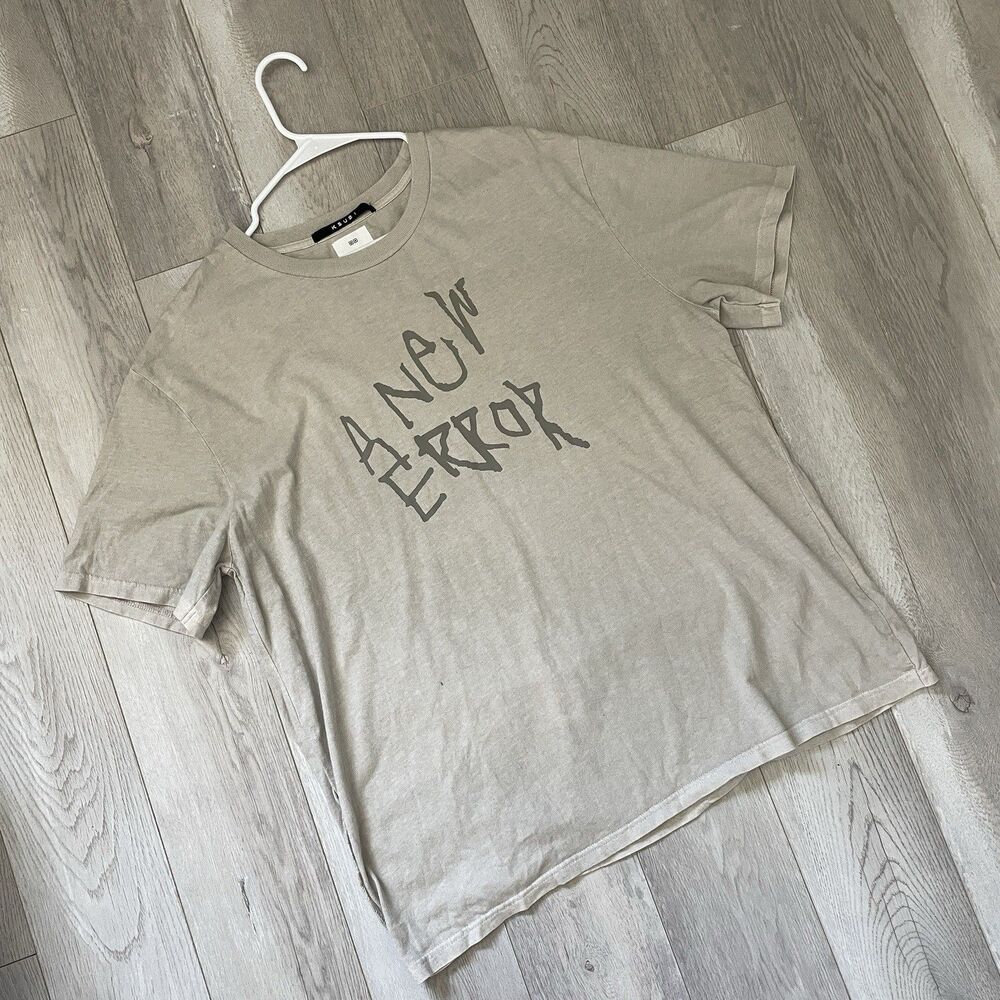 Ksubi Graphic Tshirt a new error short sleeve mens Beige (size 2XL) streetwear
